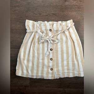 Size large Hollister ultra high rise striped skirt.